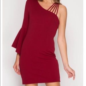 Red cocktail dress